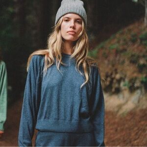 Christy Dawn The Sonny Sweater S in Indigo Blue Sweatshirt